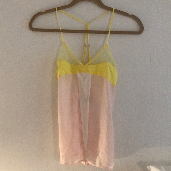 yellow silk cami